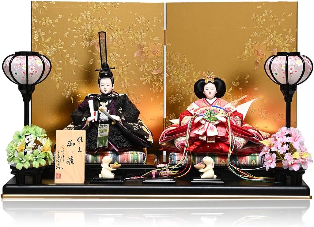 雛人形　草園作　木目込人形　親王五人飾り桜型台 雛人形 草園作 木目込人形 親王五人飾り桜型台 ひな人形】親王